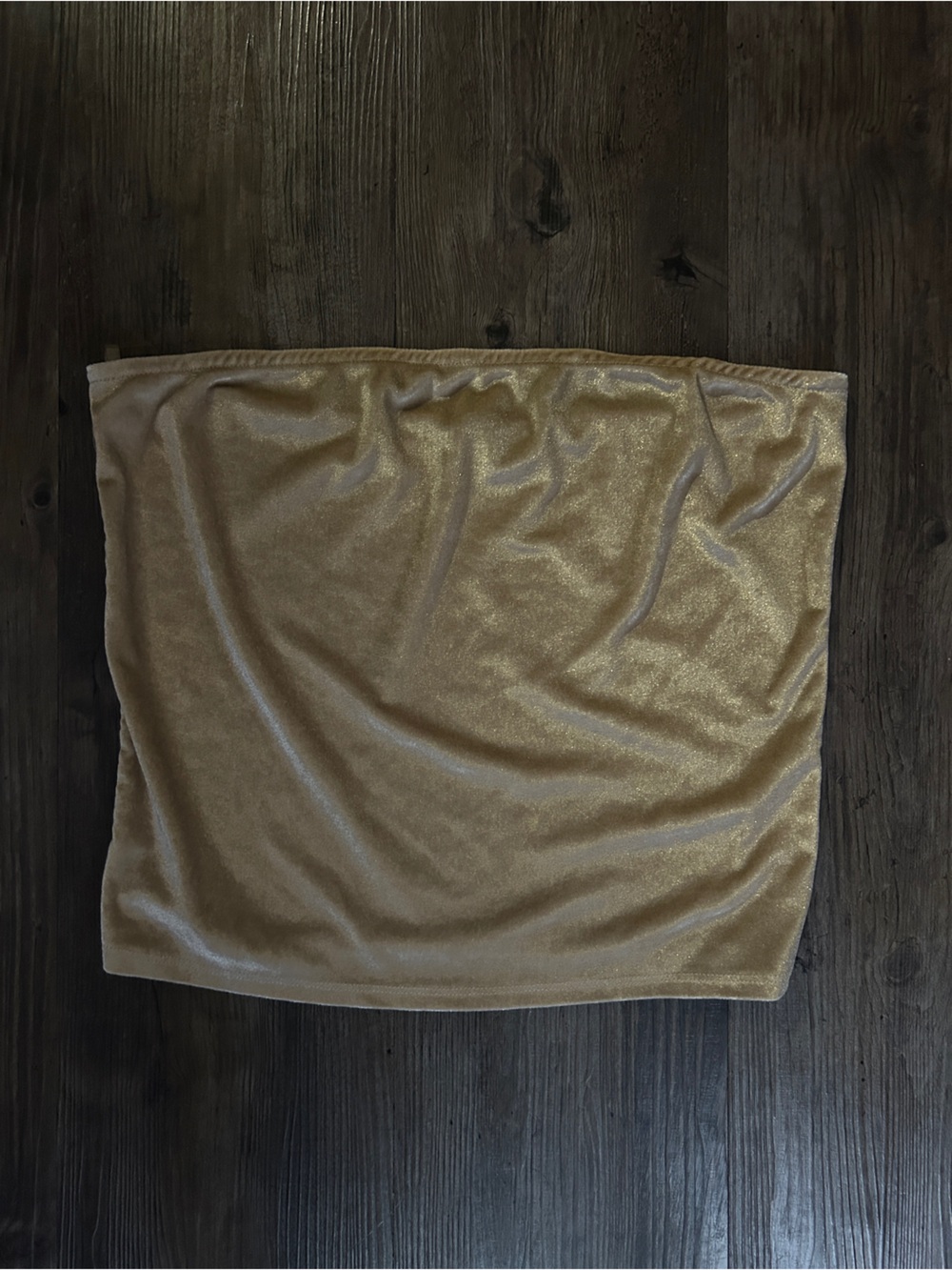 Gold Metallic Tube Top